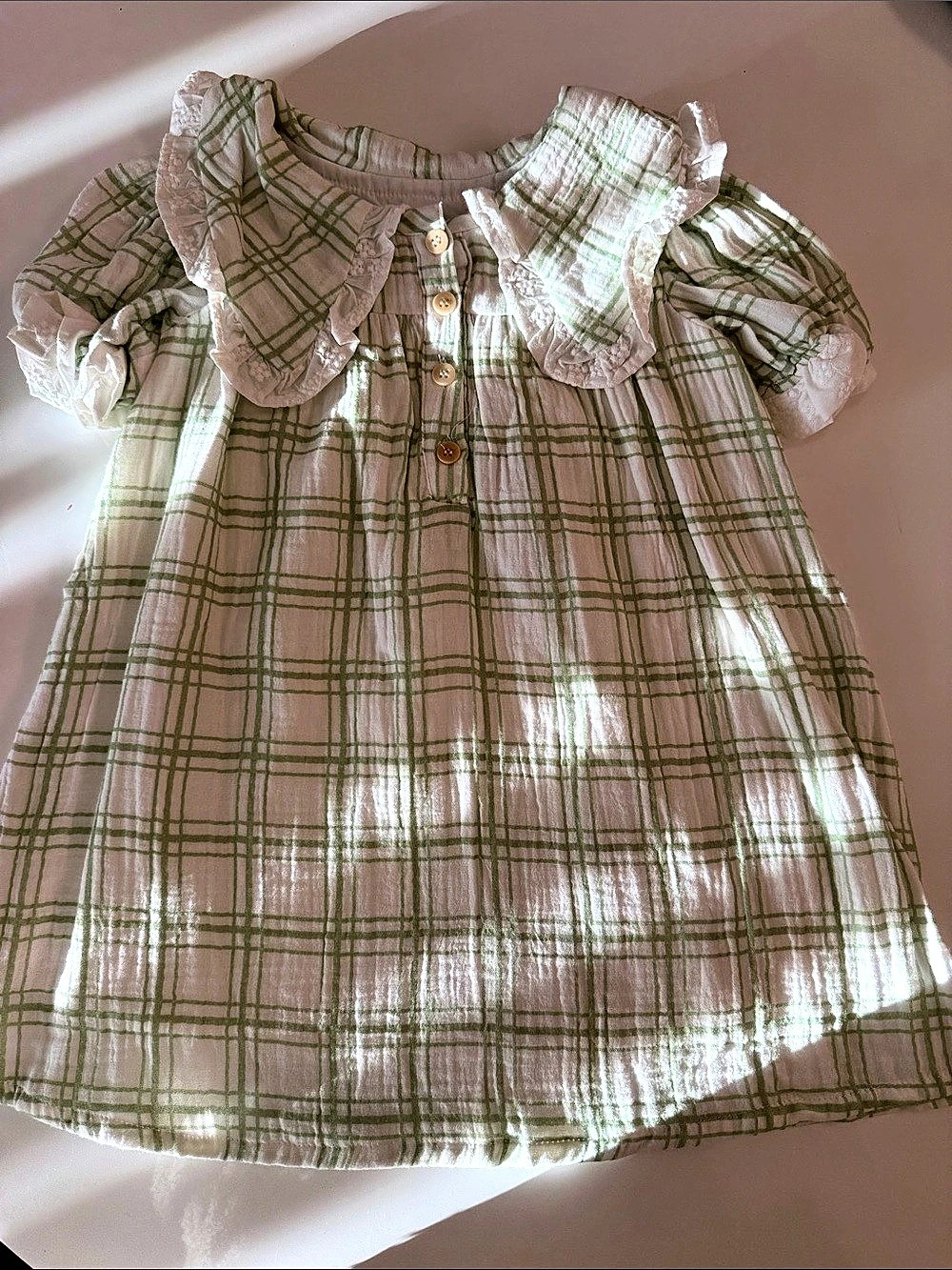 nà pa'ani Girls Plaid Dress Pink & Green Size 3Y